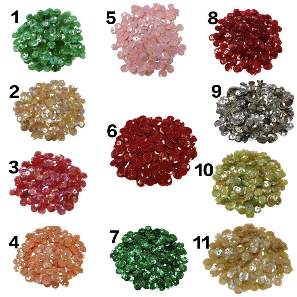 Payet Manik-Manik Piring Ramboci 6mm   / Hiasan kerajinan