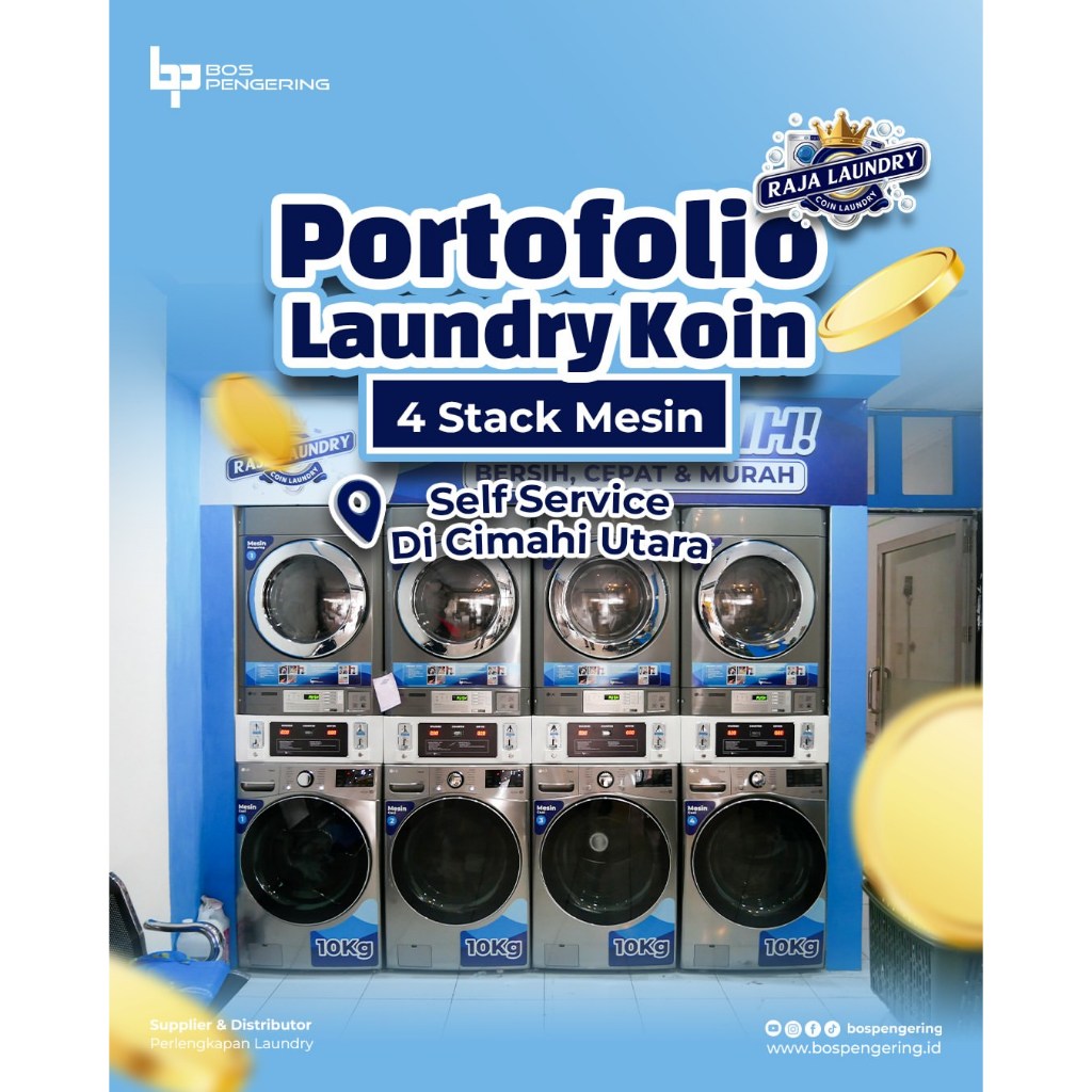 Paket Usaha Laundry Koin 4 Stack Paket Koin 4 Stack Paket Coin Awesome 4 Stack