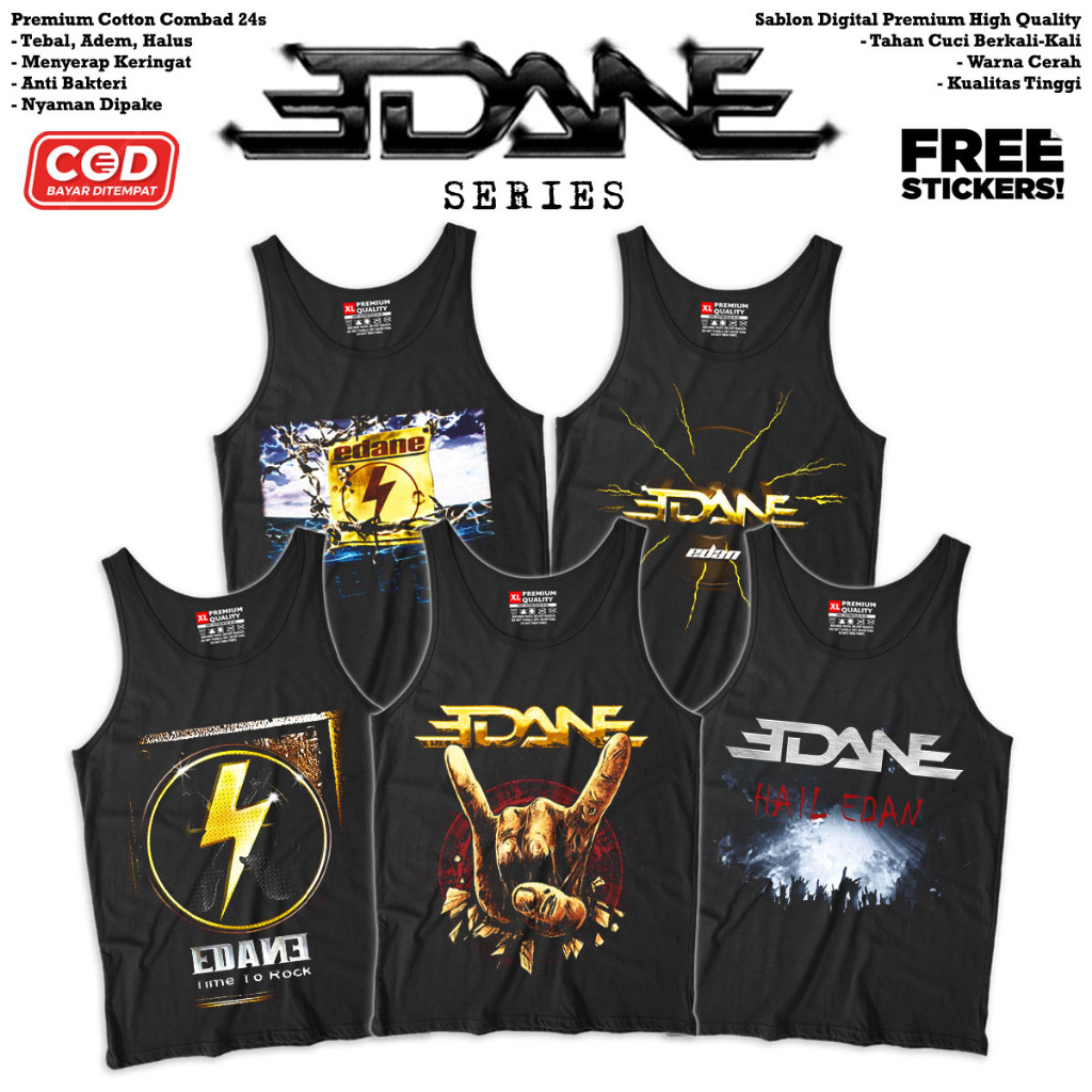 Kaos Metal Lekbong Edane Band | Kaos Lekbong Premium Band Edane Bahan Katun Combad 24s Tebal | Kaos 