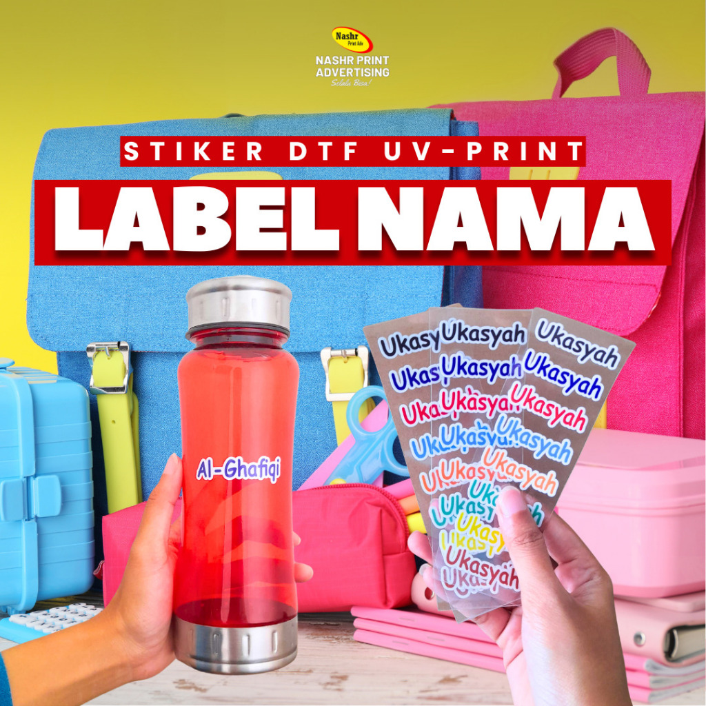 

STIKER LABEL NAMA DTF UV PRINT | STIKER ANTI AIR