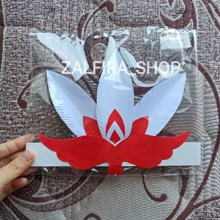 Hiasan Kepala Mahkota Karnaval Merah Putih Agustusan Kertas