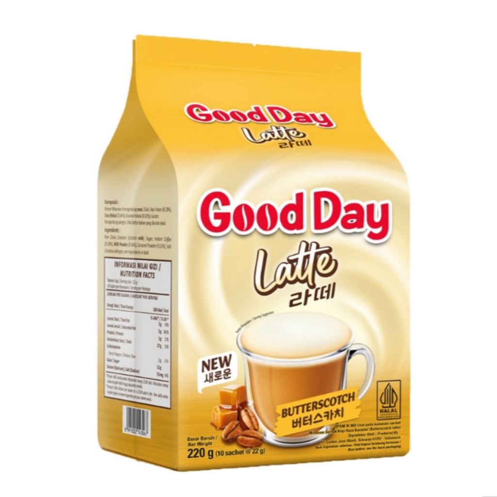 

Good Day Latte Kopi Instan 10 x 22gr / Original / Butterscotch