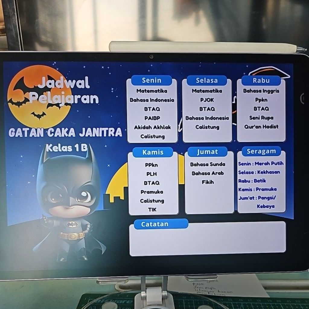 

jadwal pelajaran custom laminasi