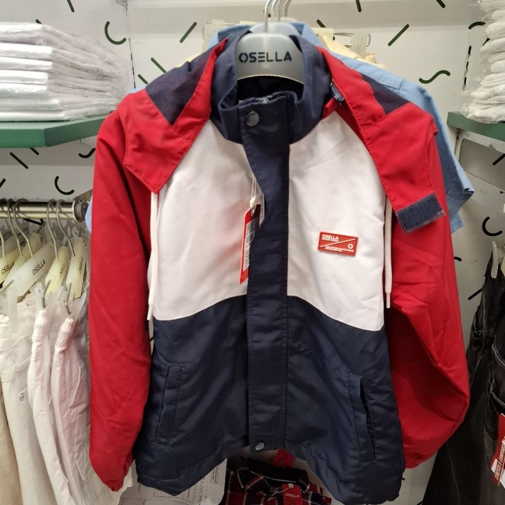 Osella Kids Baju Jacket Parasut Topi Anak Laki Laki Original