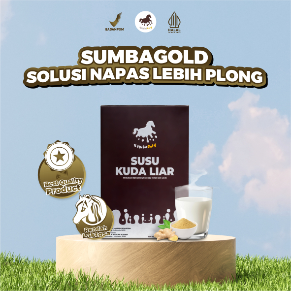 

SumbaGold Susu Kuda Liar Bubuk Ekstrak Jahe Bantu Napas Lebih Plong Atasi Batuk Bronkitis Gangguan Paru Paru
