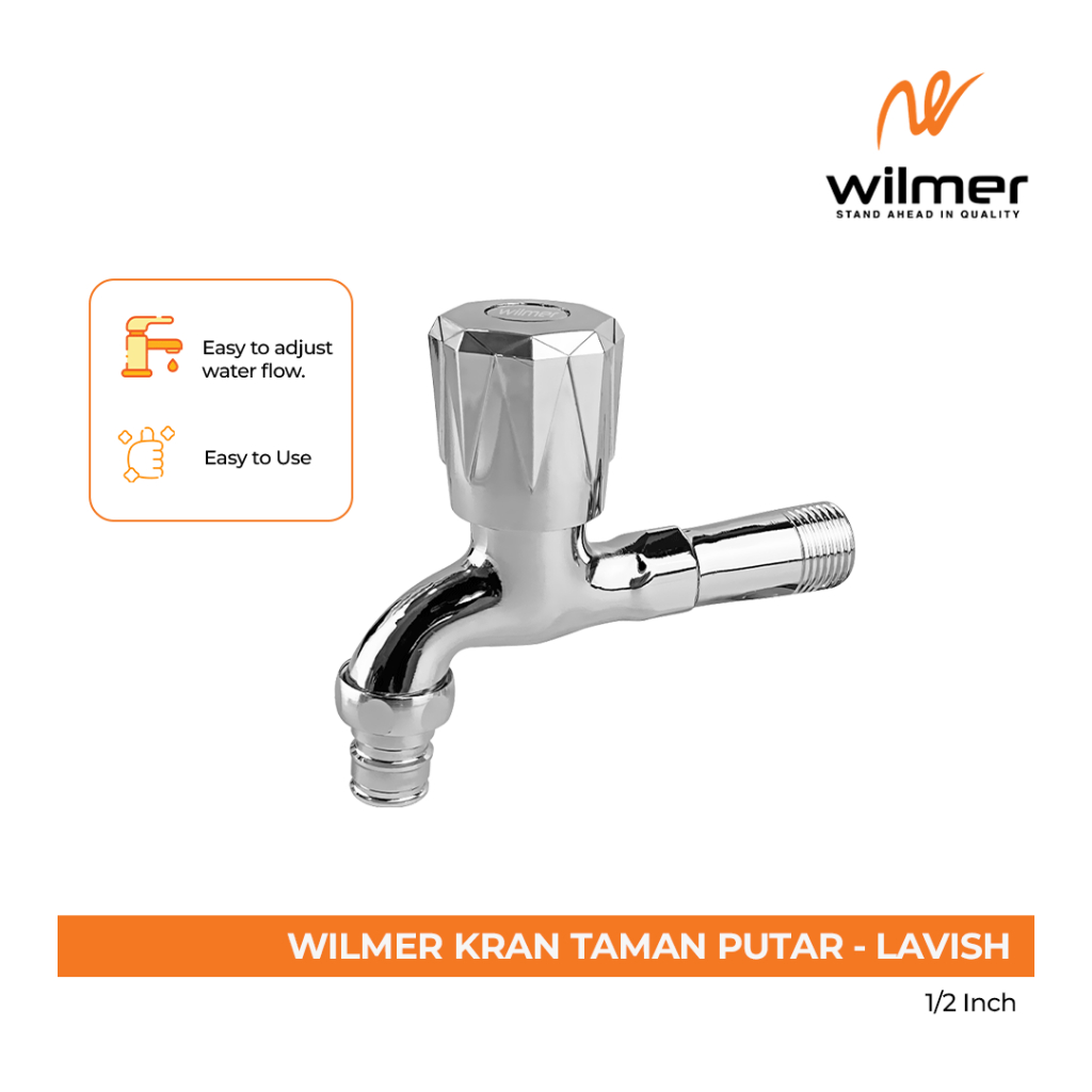WILMER Kran Air Taman Putar Lavish 1/2 inch - Kran Air Taman Finishing Chrome