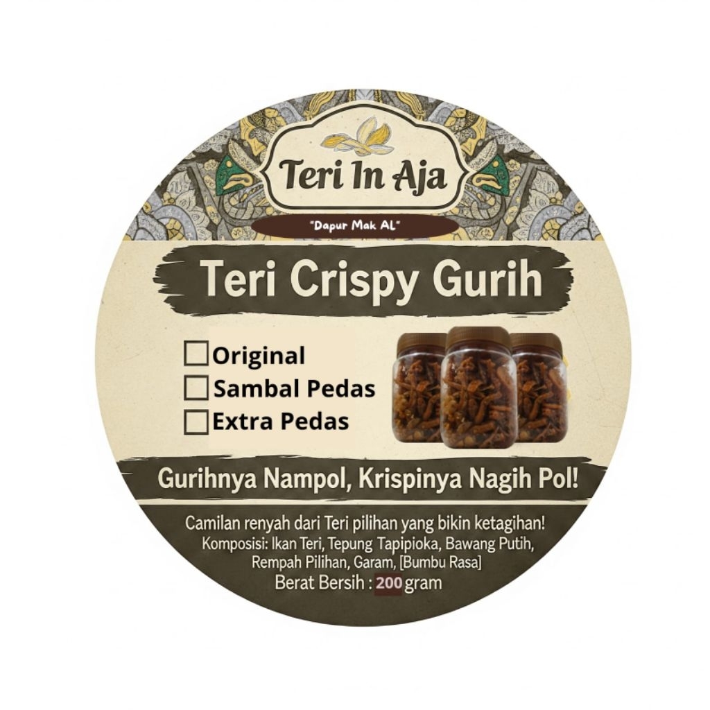 

Teri In Aja - Teri Crispy Sambal Gurih 200 Ml