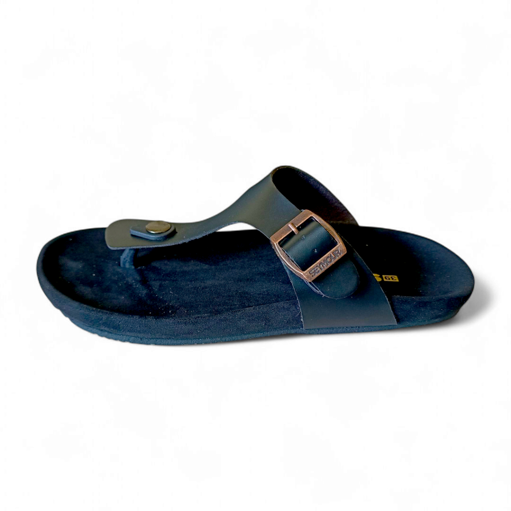 SEYMOUR - Easton Full Black Sandal Pria