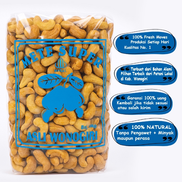 

Kacang Mete Panggang Oven Mede Super Premium Matang 1Kg Mente Mateng Roasted