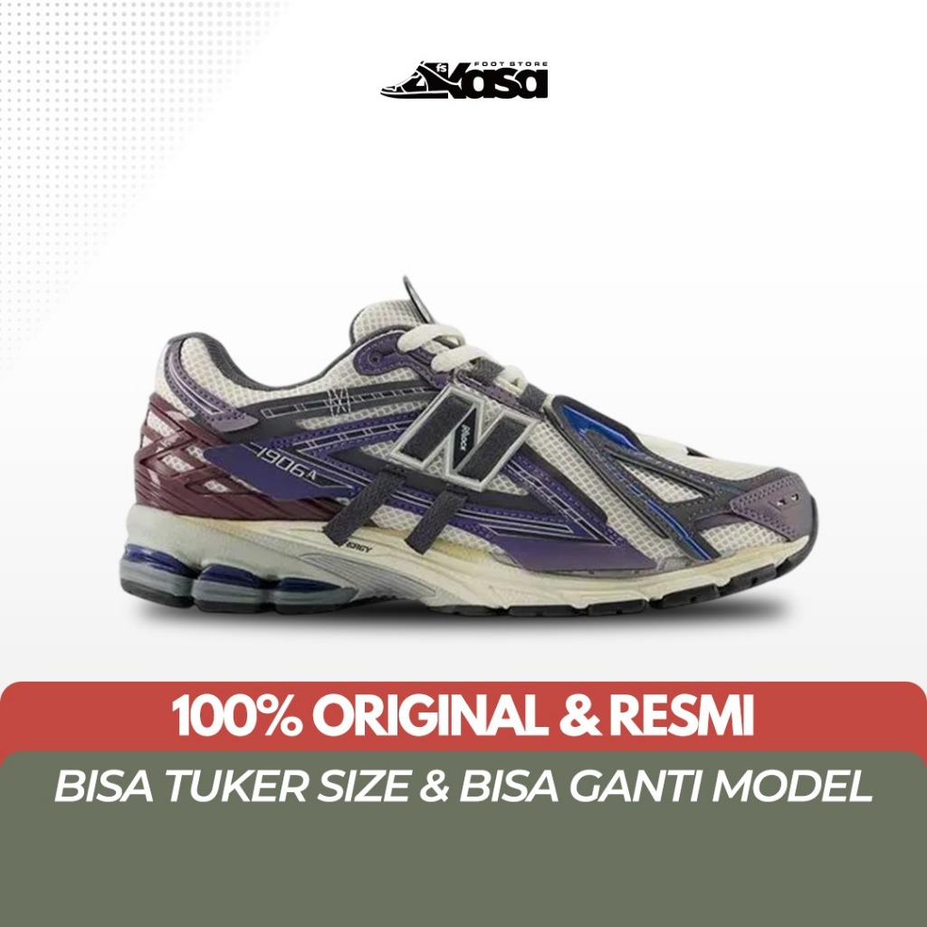 Sepatu Sneakers Unisex NB 1906ANB 1906A 1906 A Inkwell Sea Salt Faded Plum