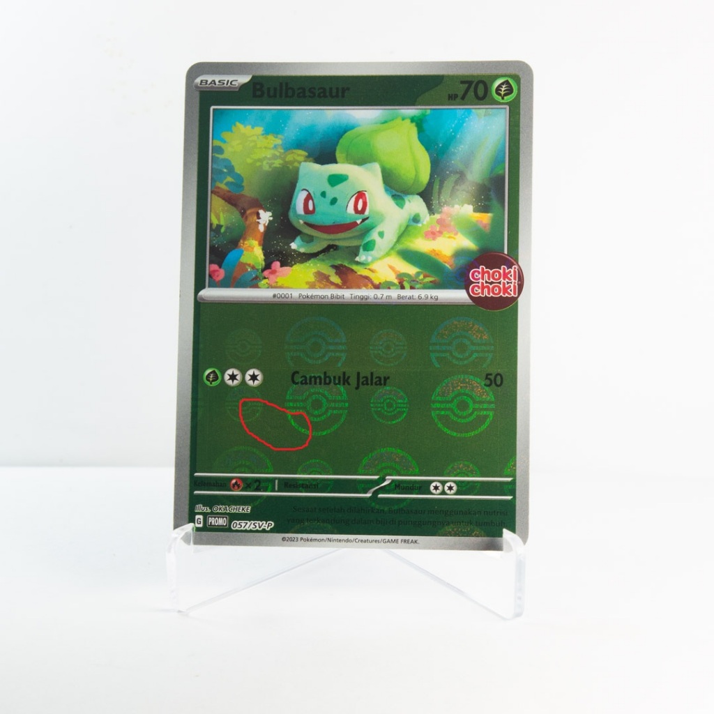 Bulbasaur 057/S-P Holo PROMO Choki-Choki Kartu Pokemon TCG Original Indonesia