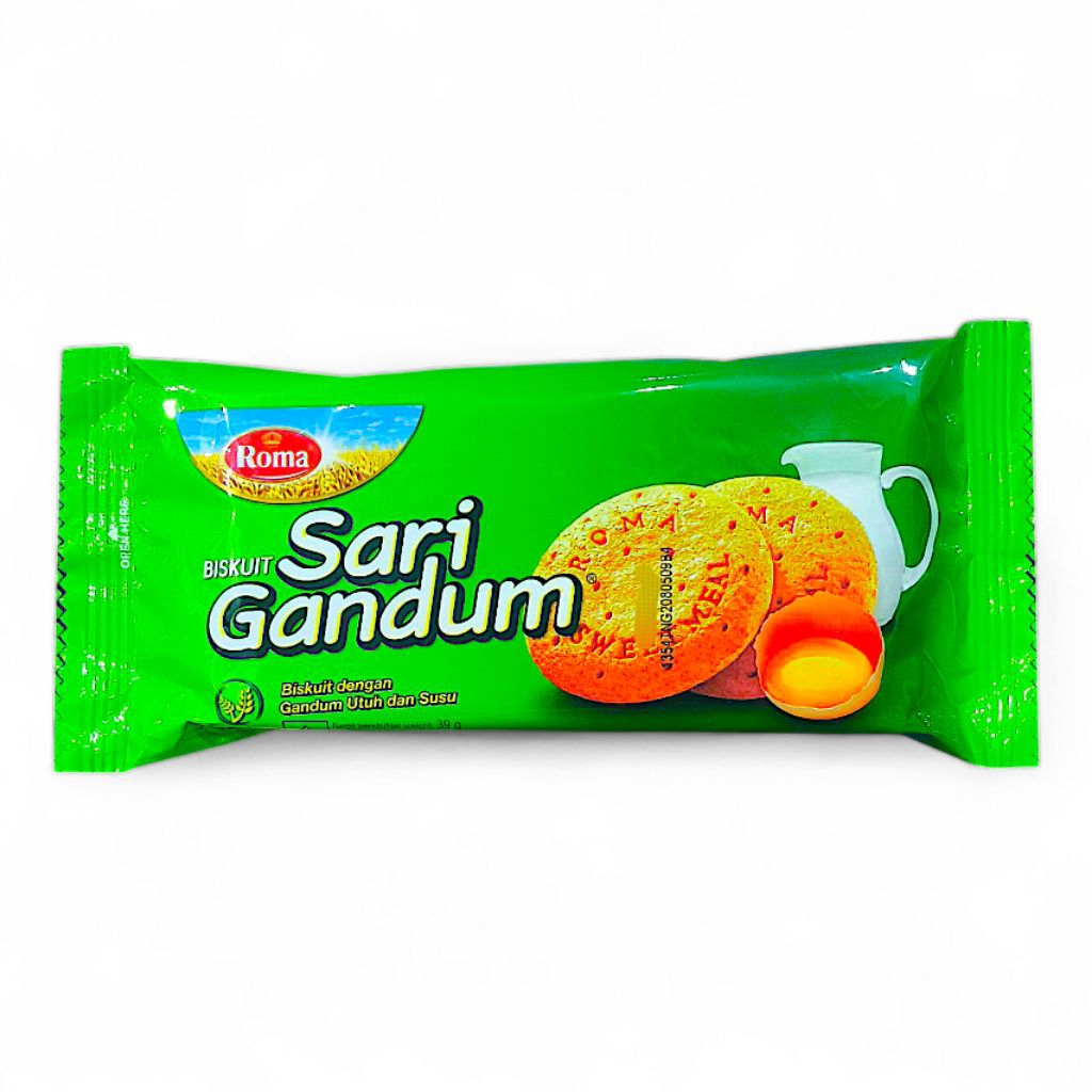 

ROMA SARI GANDUM [1 RENTENG ISI 10 Bungkus x 39g] – Biskuit Gandum Snack Sehat Murah, Rendah Gula, Cocok Untuk Sarapan Dan Bekal Anak Sekolah - Beli Banyak = Makin Murah!!!