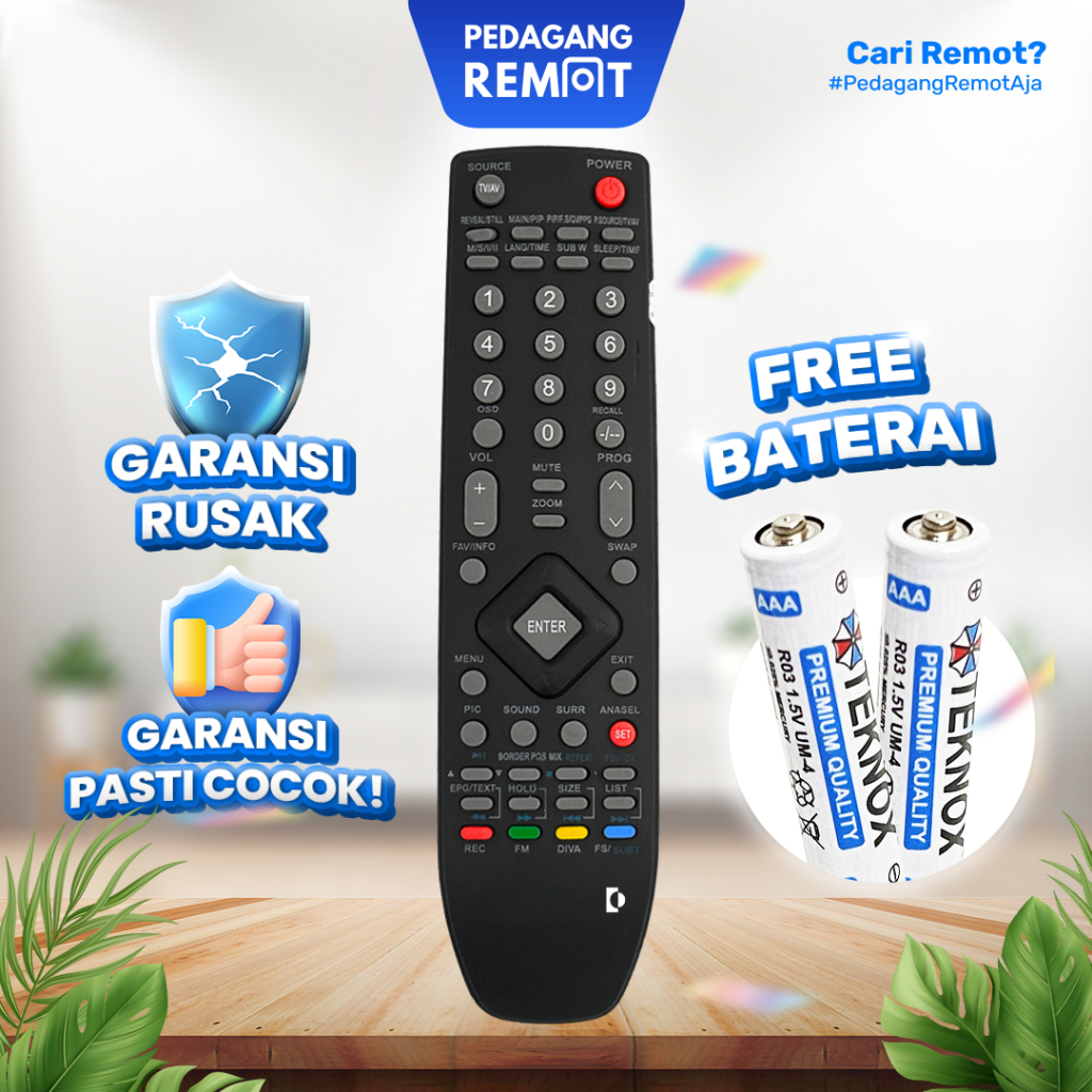 Remote Kontrol Multi Universal untuk TV LCD LED, Kompatibel Polytron 81F579, 81G269, 81E503, 81E829