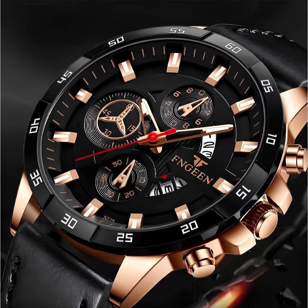 Jam Tangan Pria Original Eksklusif Bisnis Tahan Air Jam Tangan Cowok Stainless Steel Anti Karat Lumi