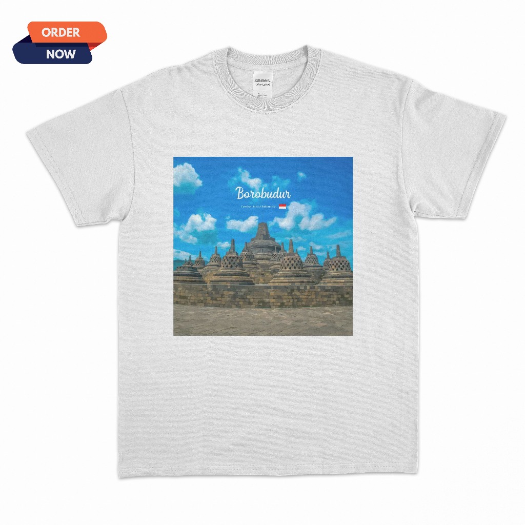 KAOS BOROBUDUR / INDONESIA / TRAVELER / BAJU PRIA WANITA / CANDI BOROBUDUR