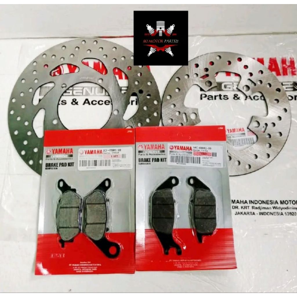 PIRINGAN CAKRAM DEPAN BELAKANG + KAMPAS REM DEPAN BELAKANG YAMAHA VIXION OLD NEW NVL ORI SUNSTAR