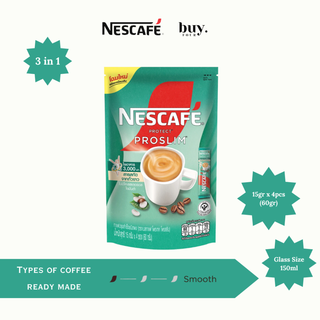 

Nescafe Protect Proslim 15gr x 4pcs - Kopi Diet Enak