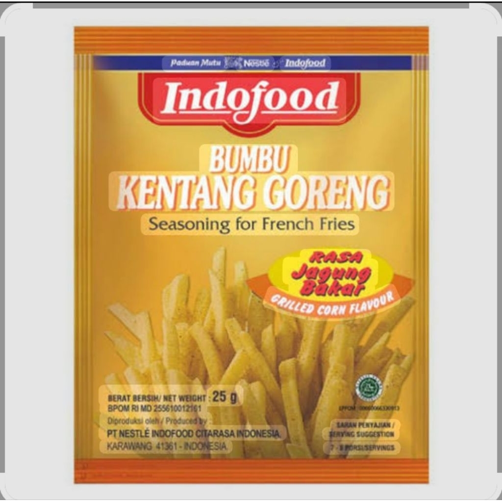 

Indofood Jagung Bakar Bumbu Kentang Goreng 25 gr