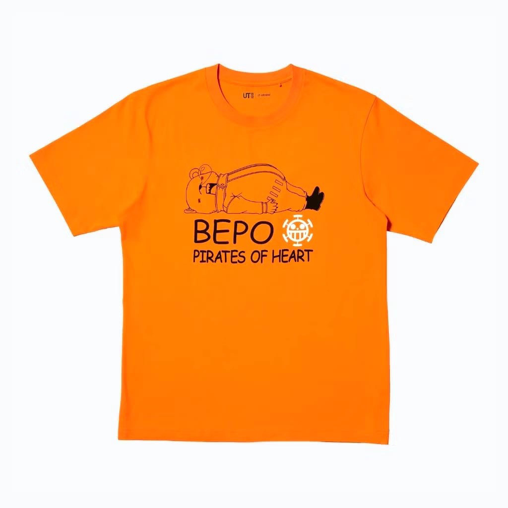 Tshirt Uniqlo x One Piece Bepo UT | Kaos Lengan Pendek - Orange