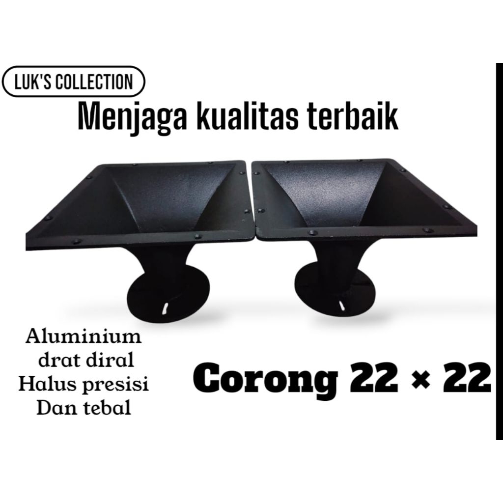 CORONG TWEETER 22×22 || HORN HOREG || HORN TWEETER ALUMINIUM DRAT DIRAL