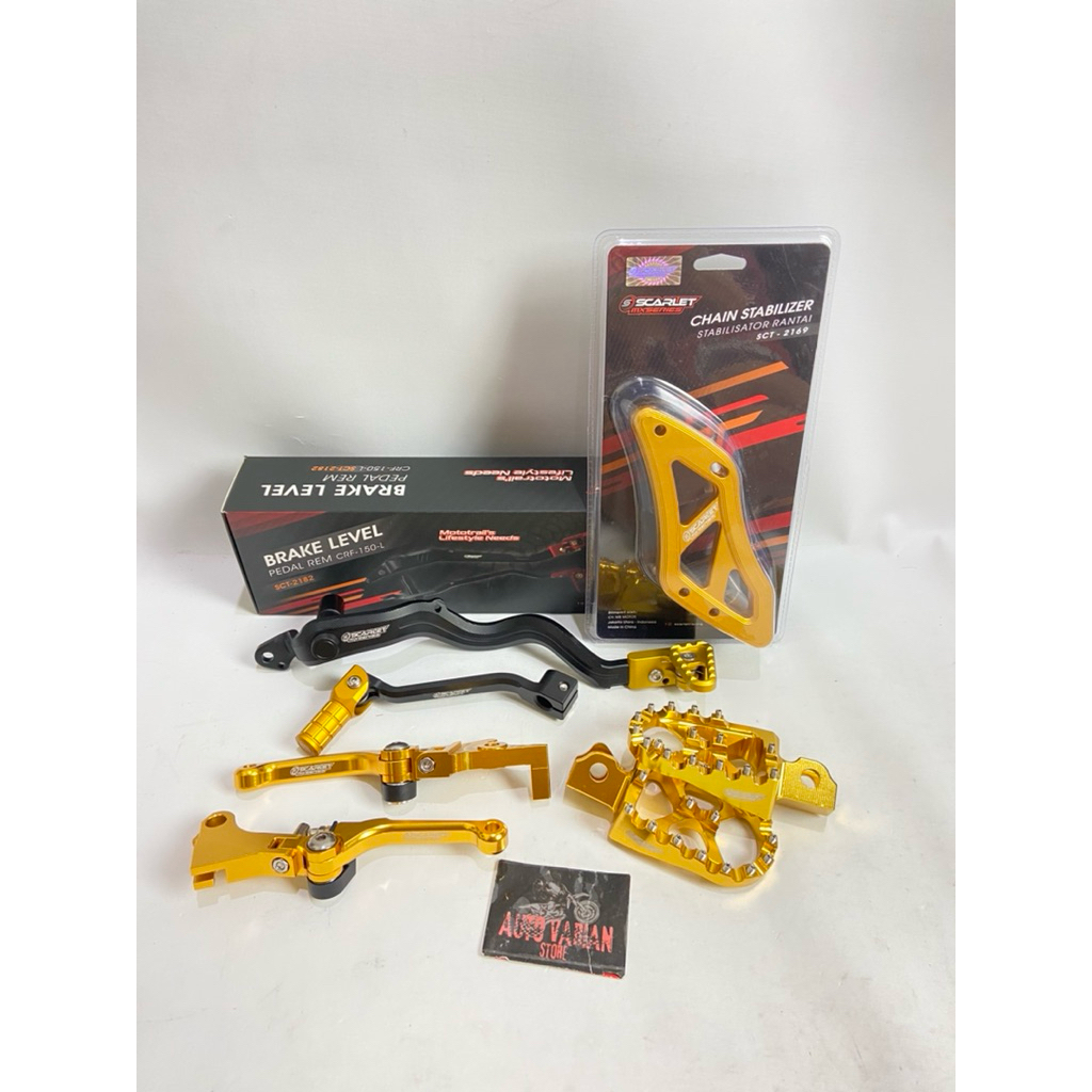 Set paket pedal rem scarlet klx,Crf 150 Set operan gigi-foosteap-tensioner rantai-handel Gold series