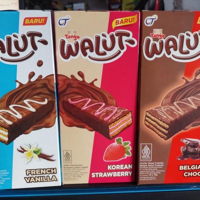

[oddsolshop] pekanbaru/Tango Walut Wafer Cokelat 12 18GR French Vanilla Brazilian Banana Belgian
