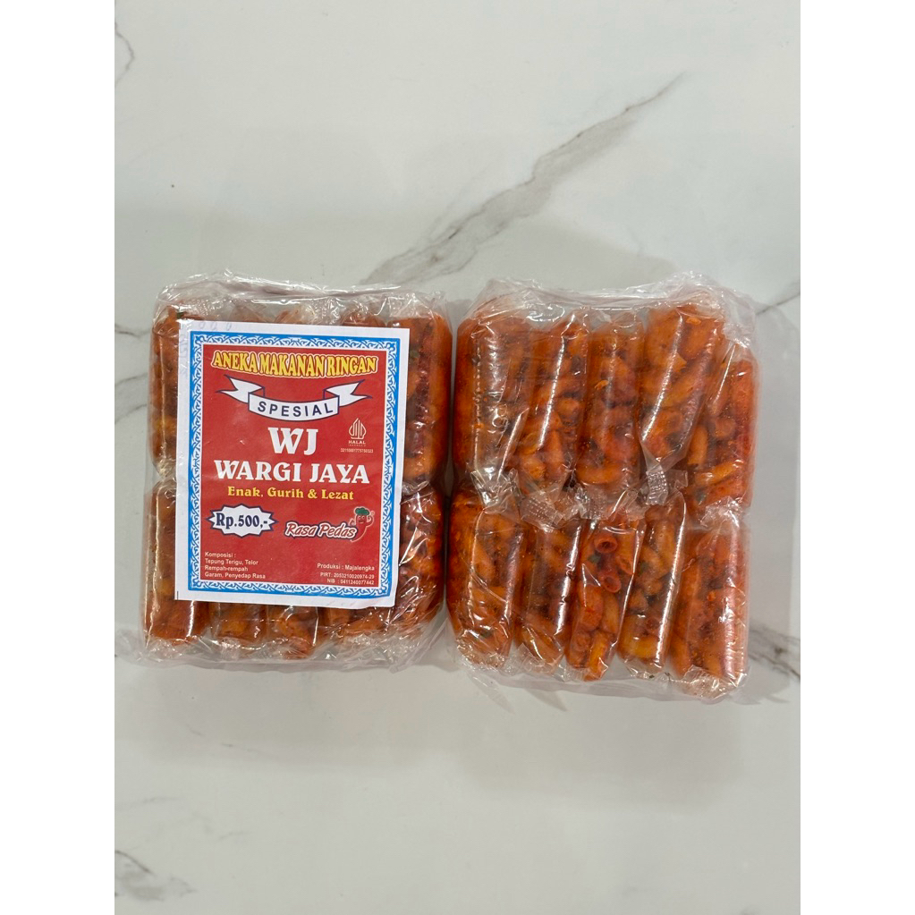 

Makaroni pedas daun jeruk isi 10pcs | Cemilan | enak | murah | pedas daun jeruk