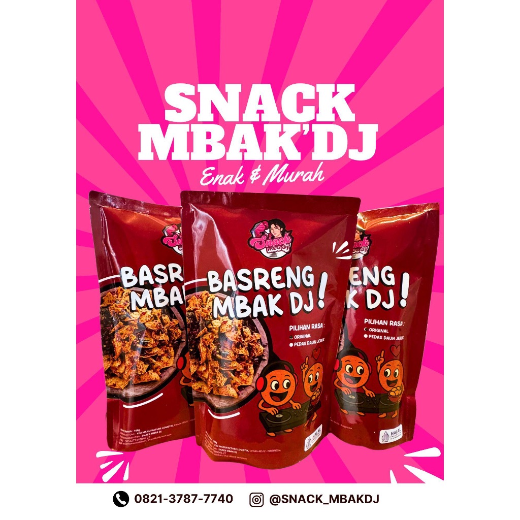

Snack Mbakdj Basreng keripik/ basreng bulat/basreng koin pedas daun jeruk