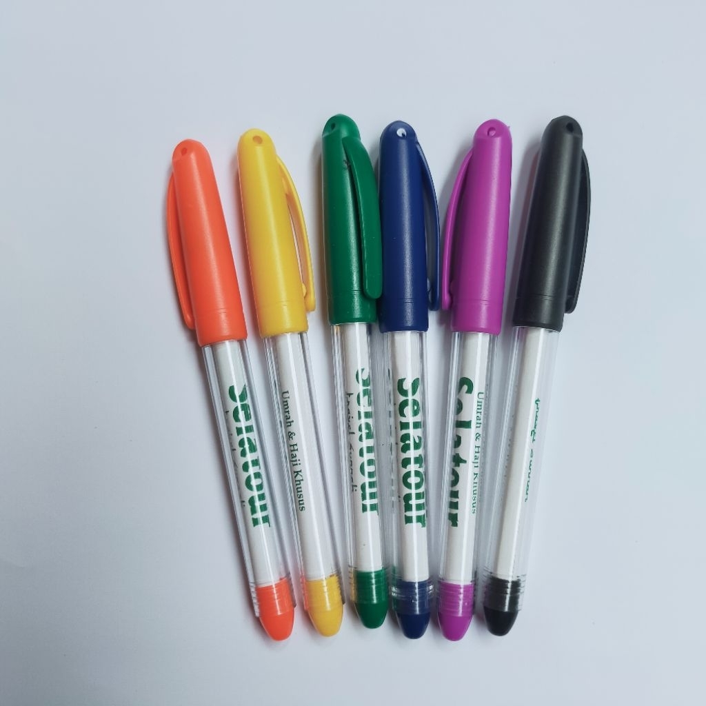 

Pulpen Promosi Buka Tutup Warna Bisa Desain Custom (Isi Tinta Hitam)