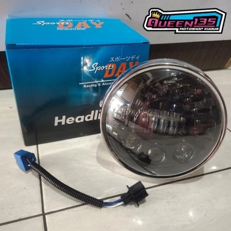 lampu LED NINJA SS | NINJA R | NINJA SS | DAY | bulat 7 inch | plus batok lengkap tinggal pasang