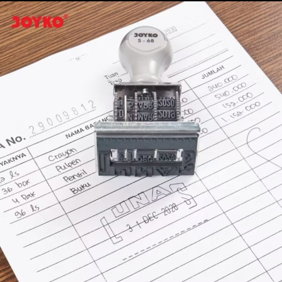 

Stempel Tanggal Lunas Joyko S-68 - Date Stamp Cap
