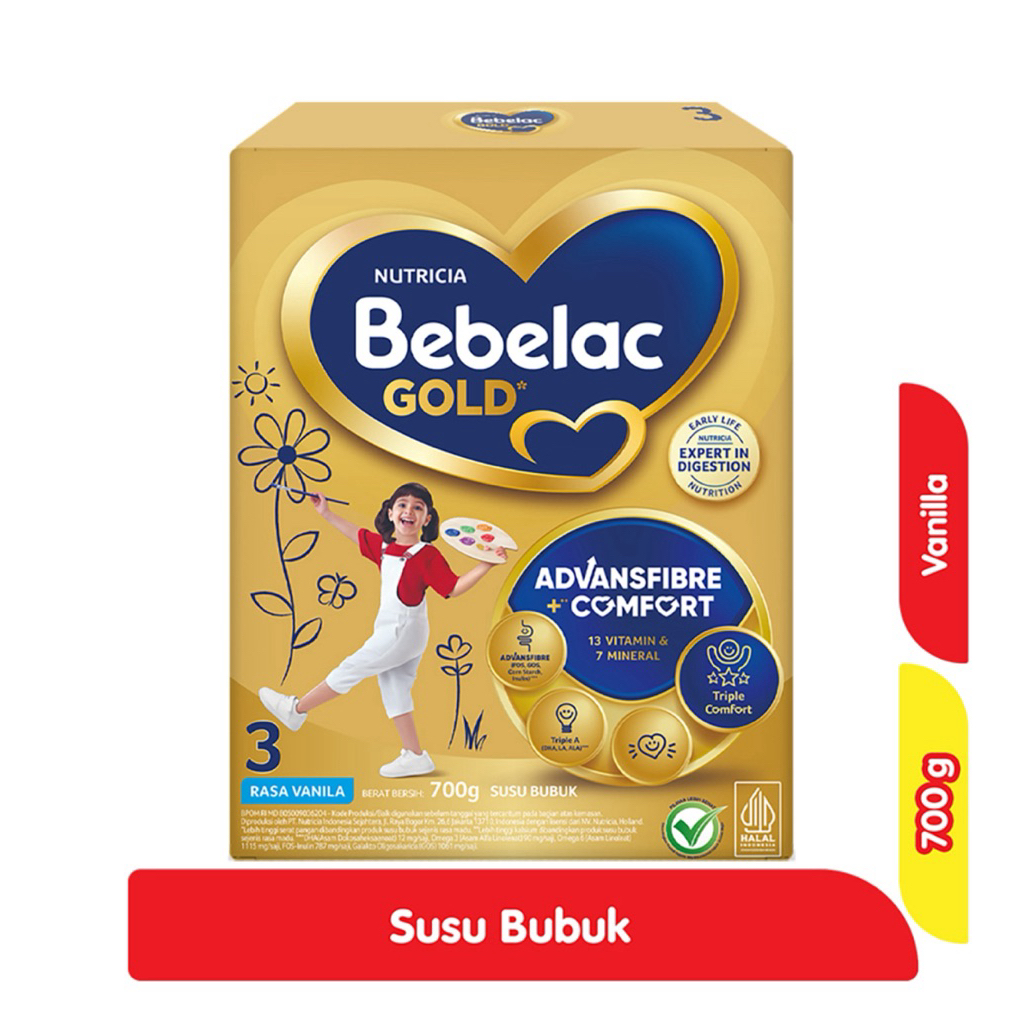 Bebelac Gold 3 Vanila / Bebelac Gold 3 Madu Susu Pertumbuhan 700g