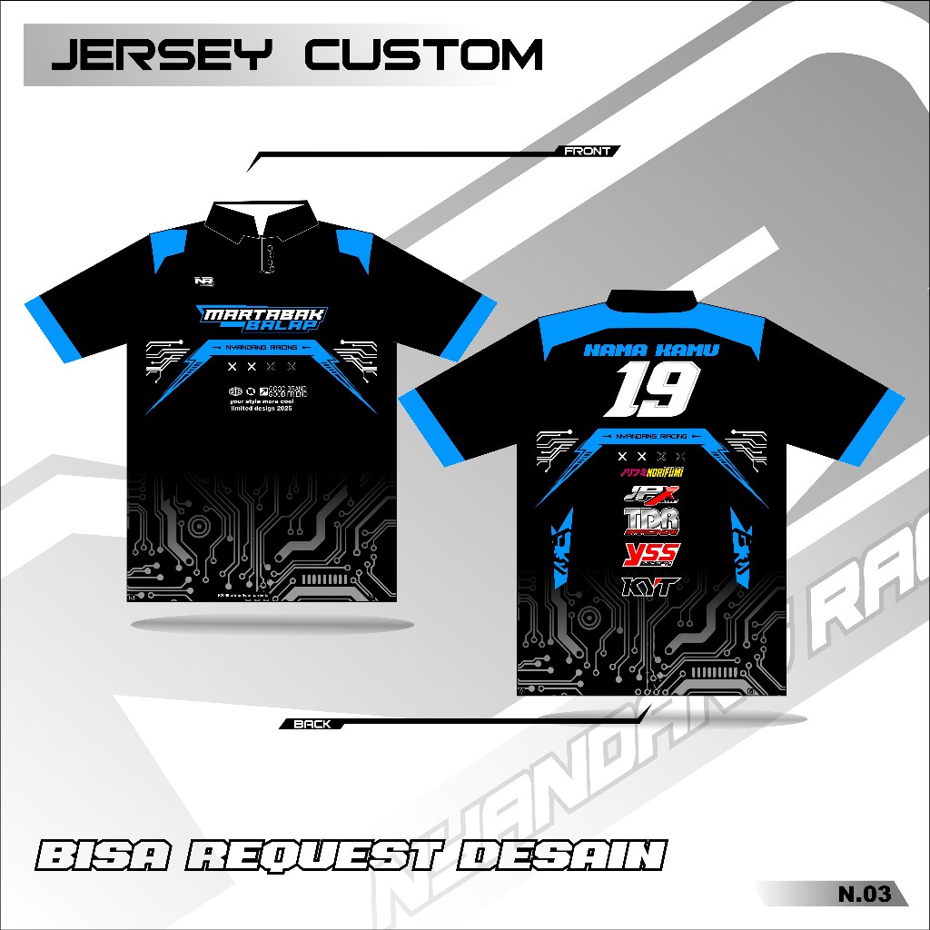 JERSEY RACING CUSTOM NAMA bebas request desain baju racing request nama