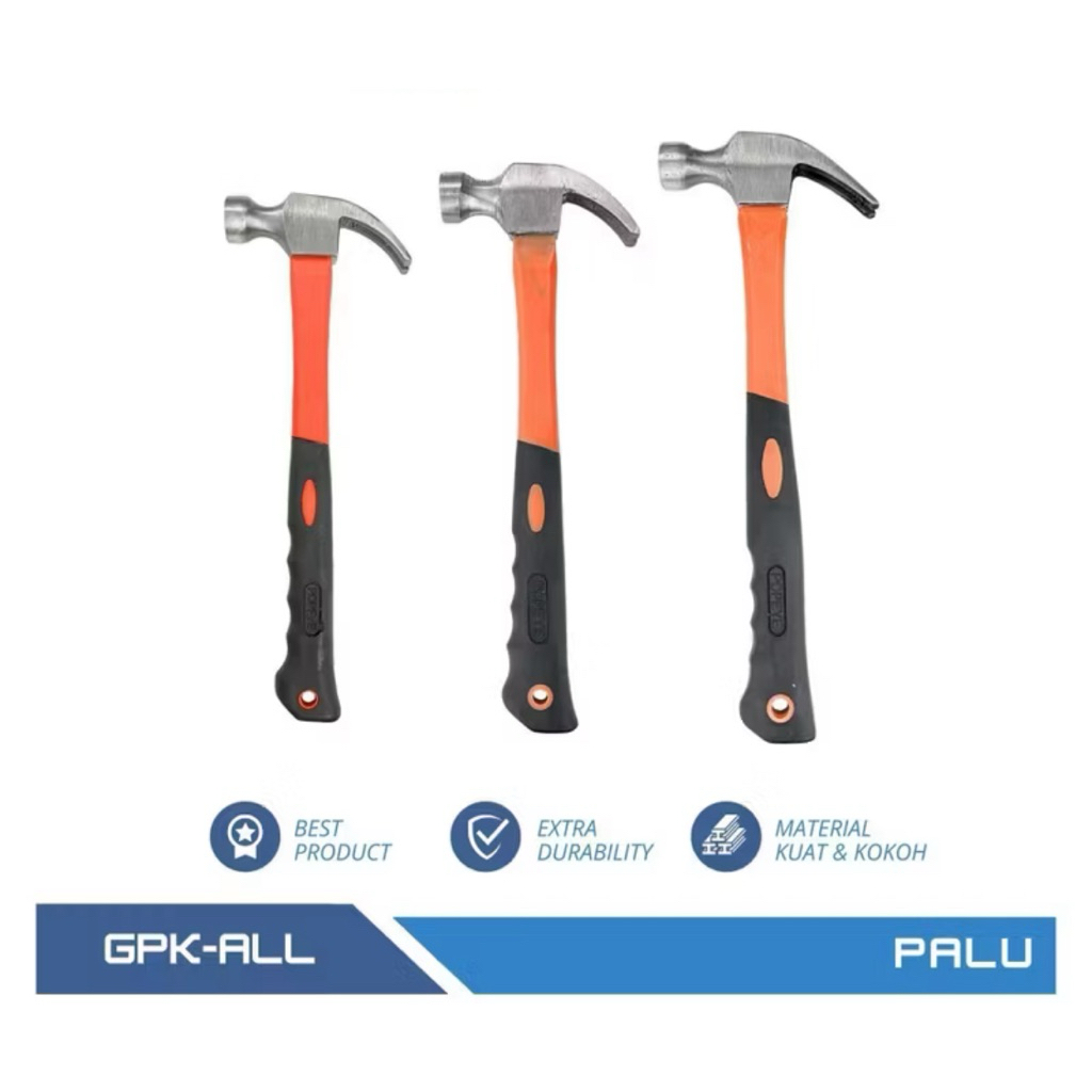 Palu Kambing 8 OZ 12 OZ 16 OZ / Palu Kambing Gagang Fiber / Palu