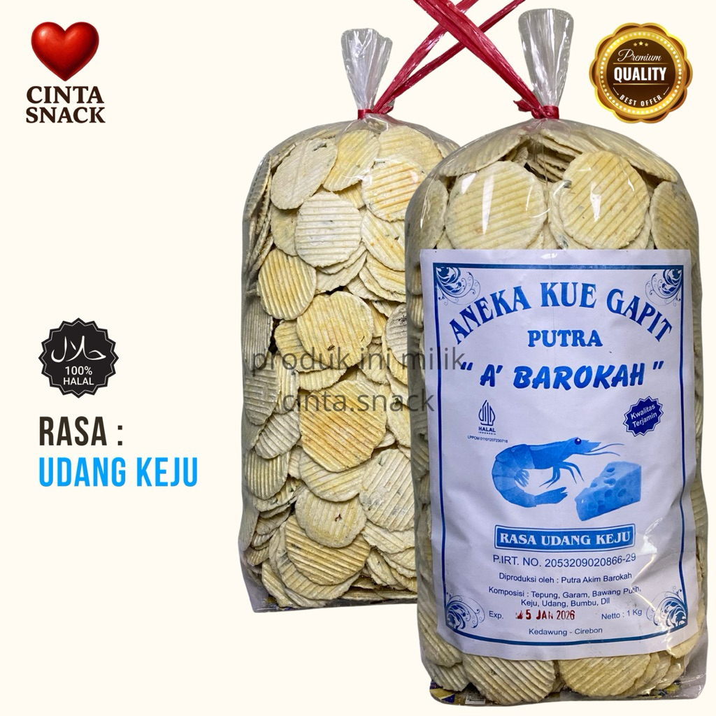 

Gapit Simpring Rasa Udang Keju Gurih & Renyah (250gr, 500gr, 1kg) Harga Pabrik