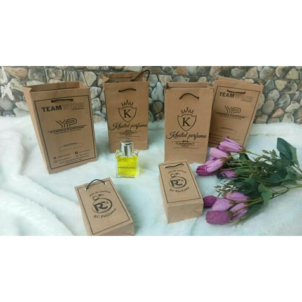 

Paperbag Murah custom tempat parfum 30ml-100ml