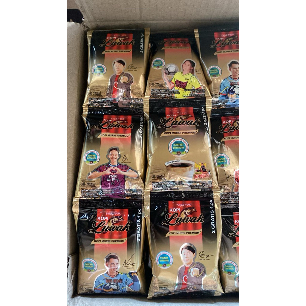 

Luwak kopi hitam mini tanpa gula 1renteng 15sachet