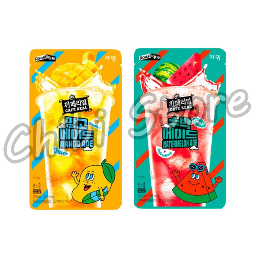 

JARDIN Korean Drink Pouch - Minuman Korea Berperisa Mangga Semangka - 쟈뎅 Jardin Roastique Mango Ade Watermelon Ade 230ml