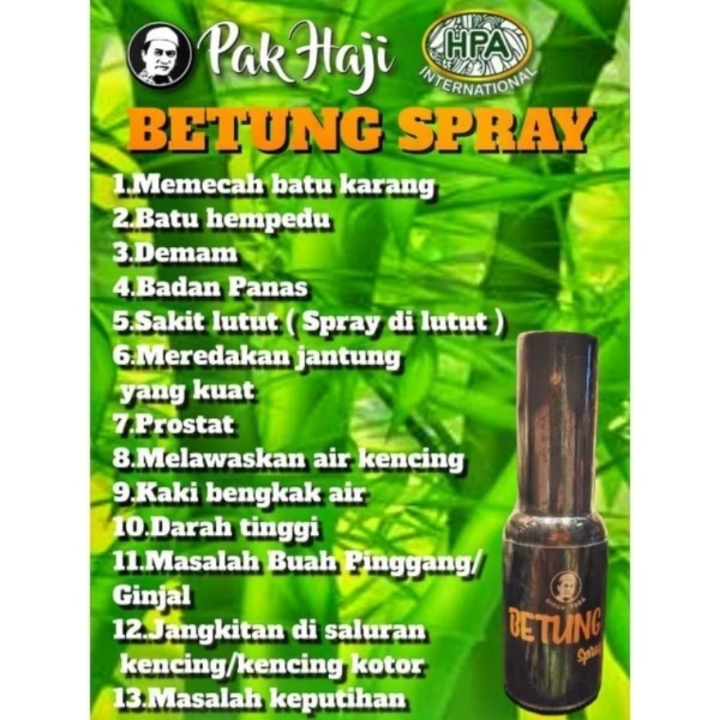 PROMO HERBAL BETUNG SPRAY HPA PAK HAJI ORIGINAL KEMASAN MALAYSIA DAN INDONESIA