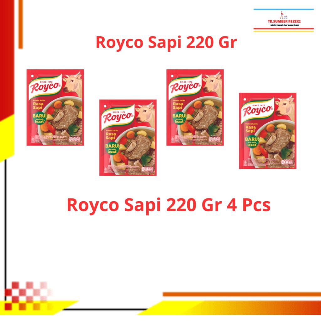 

[PAKET HEMAT ISI 4] Royco Bumbu Kaldu Penyedap rasa Sapi 220 Gr PROMO MURAH
