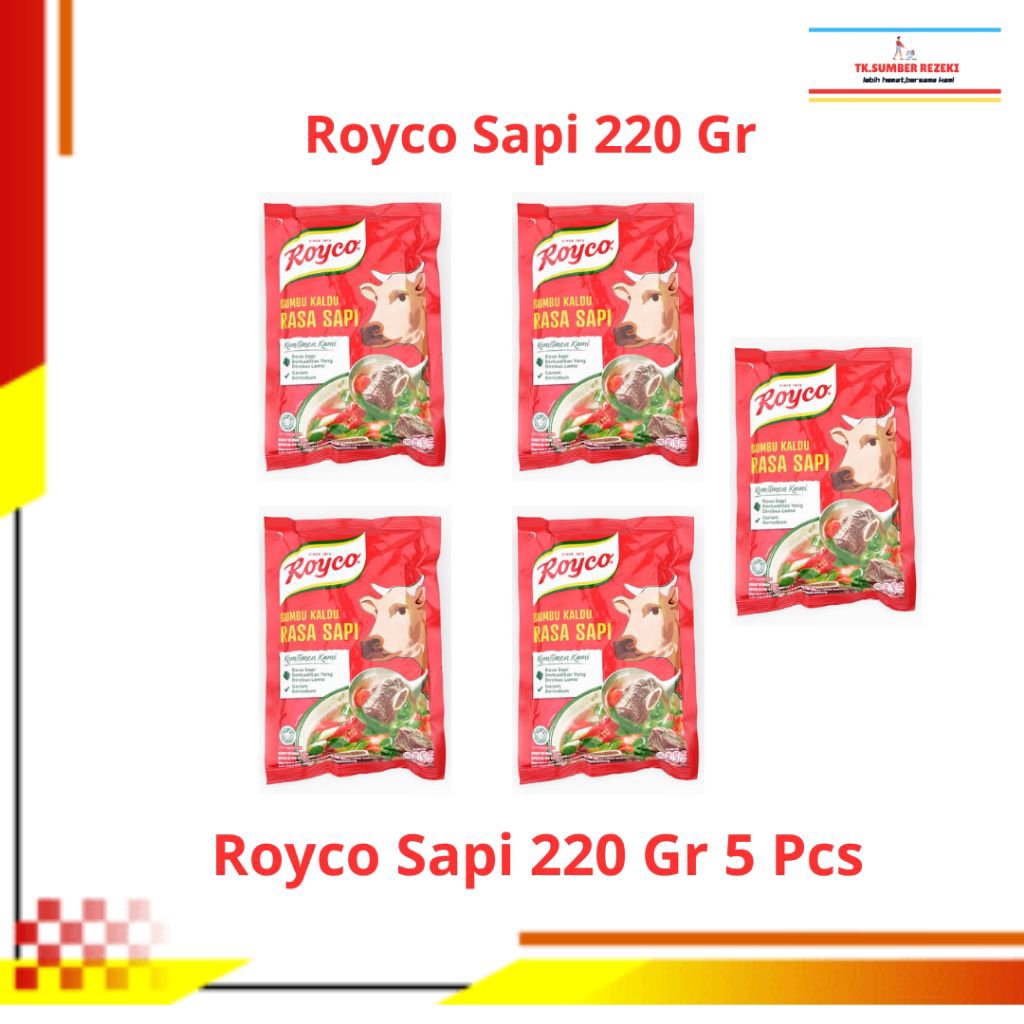 

[PAKET HEMAT ISI 5] Royco Bumbu Kaldu Penyedap rasa Sapi 220 Gr PROMO MURAH