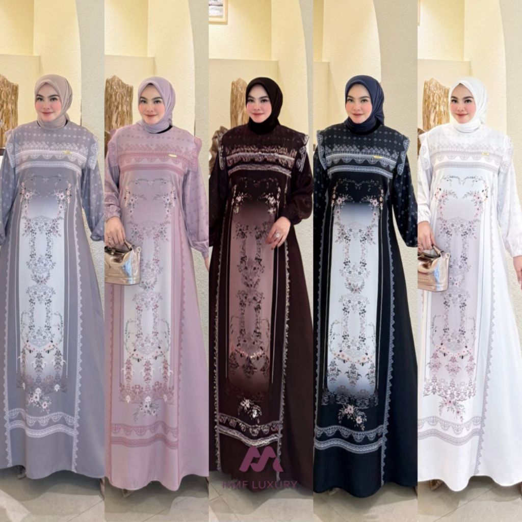 LuxuryFashion READY GAMIS DRESS WANITA FREESIA BY HMF LUXURY BEST SELLER
