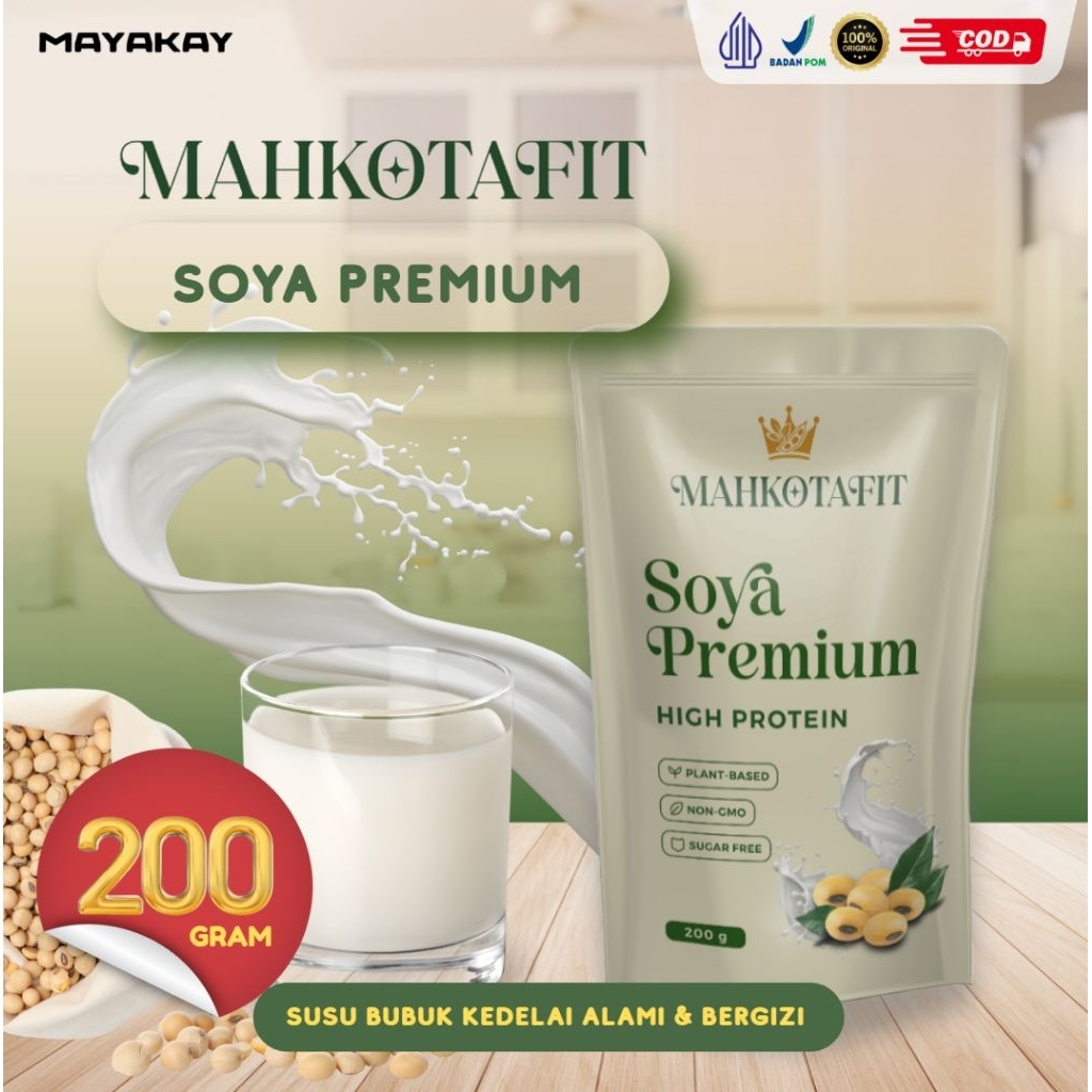 

SUSU KEDELAI BUBUK MURNI 200 GRAM MAHKOTAFIT