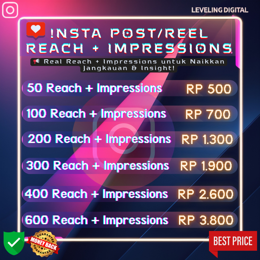 JASA BOOST REEL/POST INSTAGRAM - REACH & IMPRESSION REAL 100% (NO FAKE)