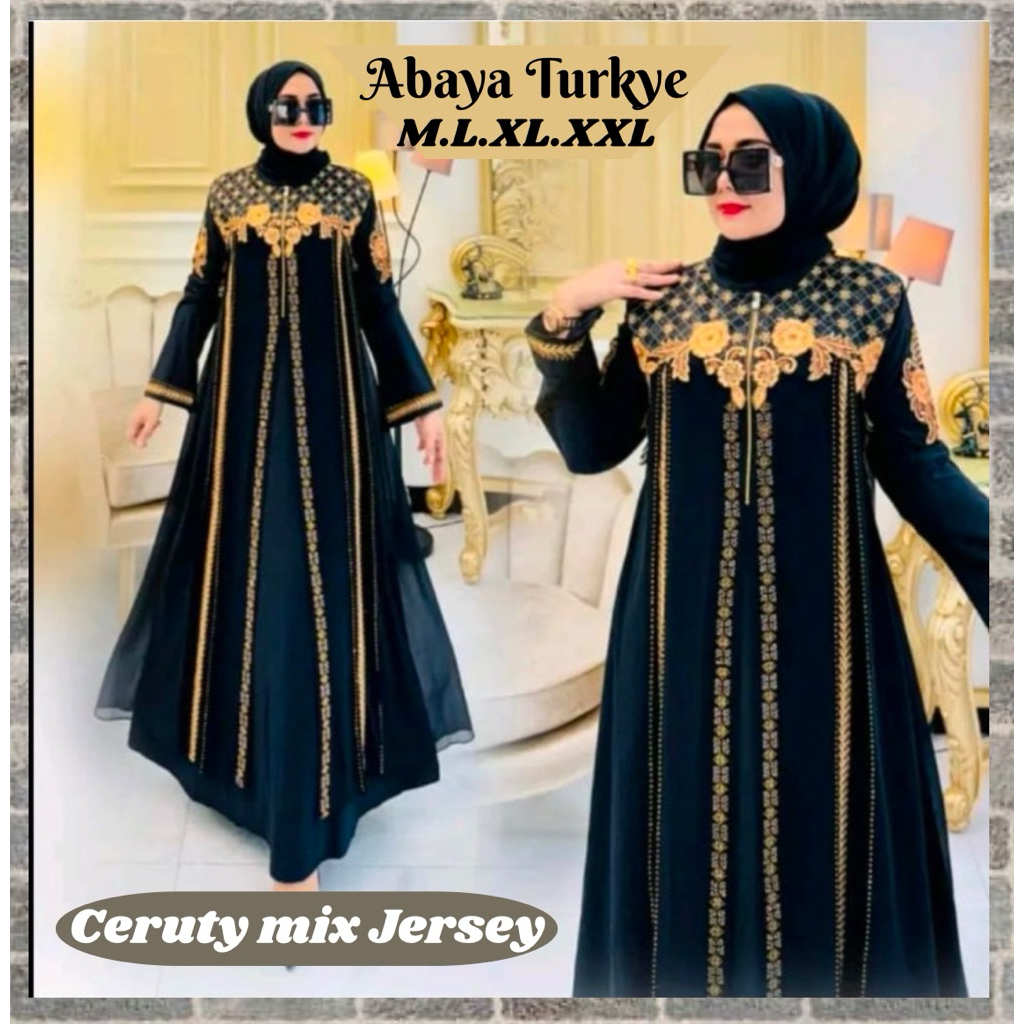 GAMIS ABAYA HITAM TERBARU 2025|Gamis Abaya Turkey|Gamis Abaya Hitam|Gamis Abaya Remaja