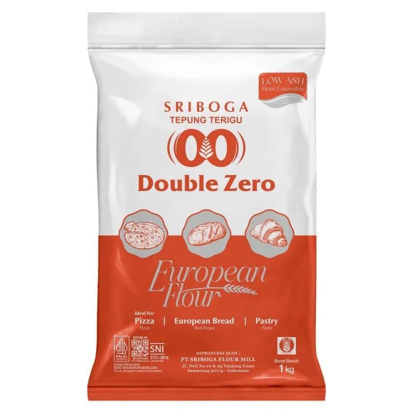 

SRIBOGA DOUBLE ZERO Tepung Terigu 1 Kg - PREMIUM