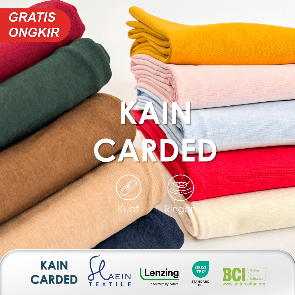 Kain Kaos Carded 23 Warna Muda premium - Warna Muda - kain kaos carded - kain cotton - kiloan - 1 kg