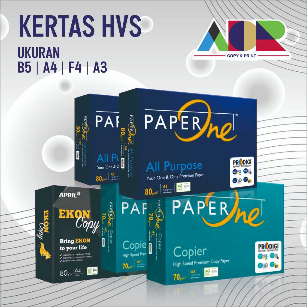 

KERTAS HVS ECERAN (REPACK) UK A4, F4 TERSEDIA 50 / 100 / 250 LEMBAR ORIGINAL