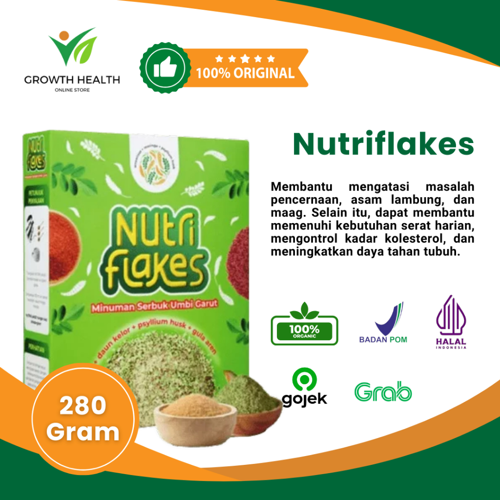 

Nutriflakes Sereal Ampuh Untuk Asam Lambung 1 Box