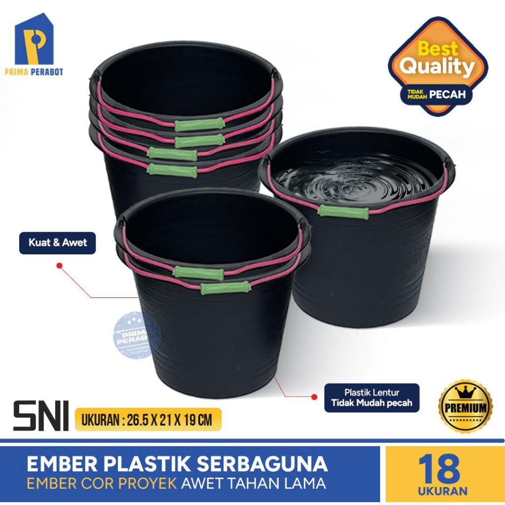 Ember Plastik Hitam Ember Cor Proyek Cor 18